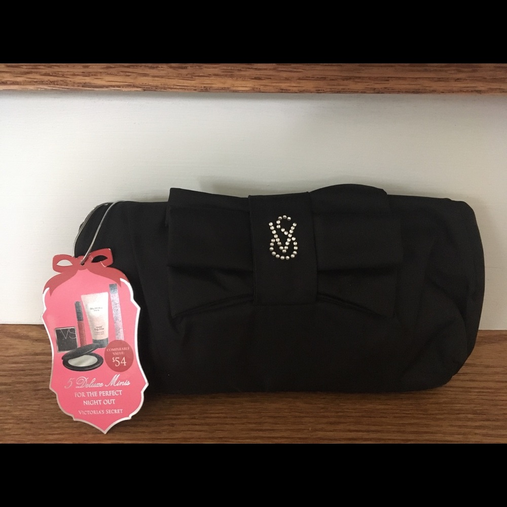 Victoria Secret Black Clutch w/Product